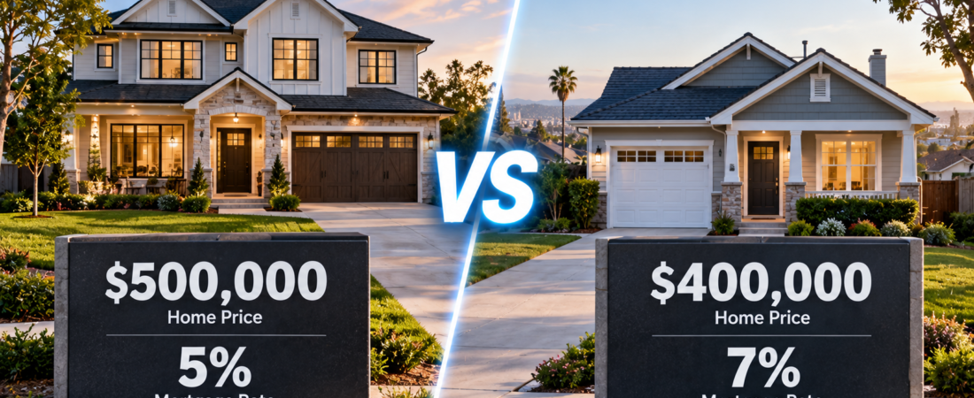 $500,000 Home at 5% vs. $400,000 Home at 7%: Which Actually Costs More?