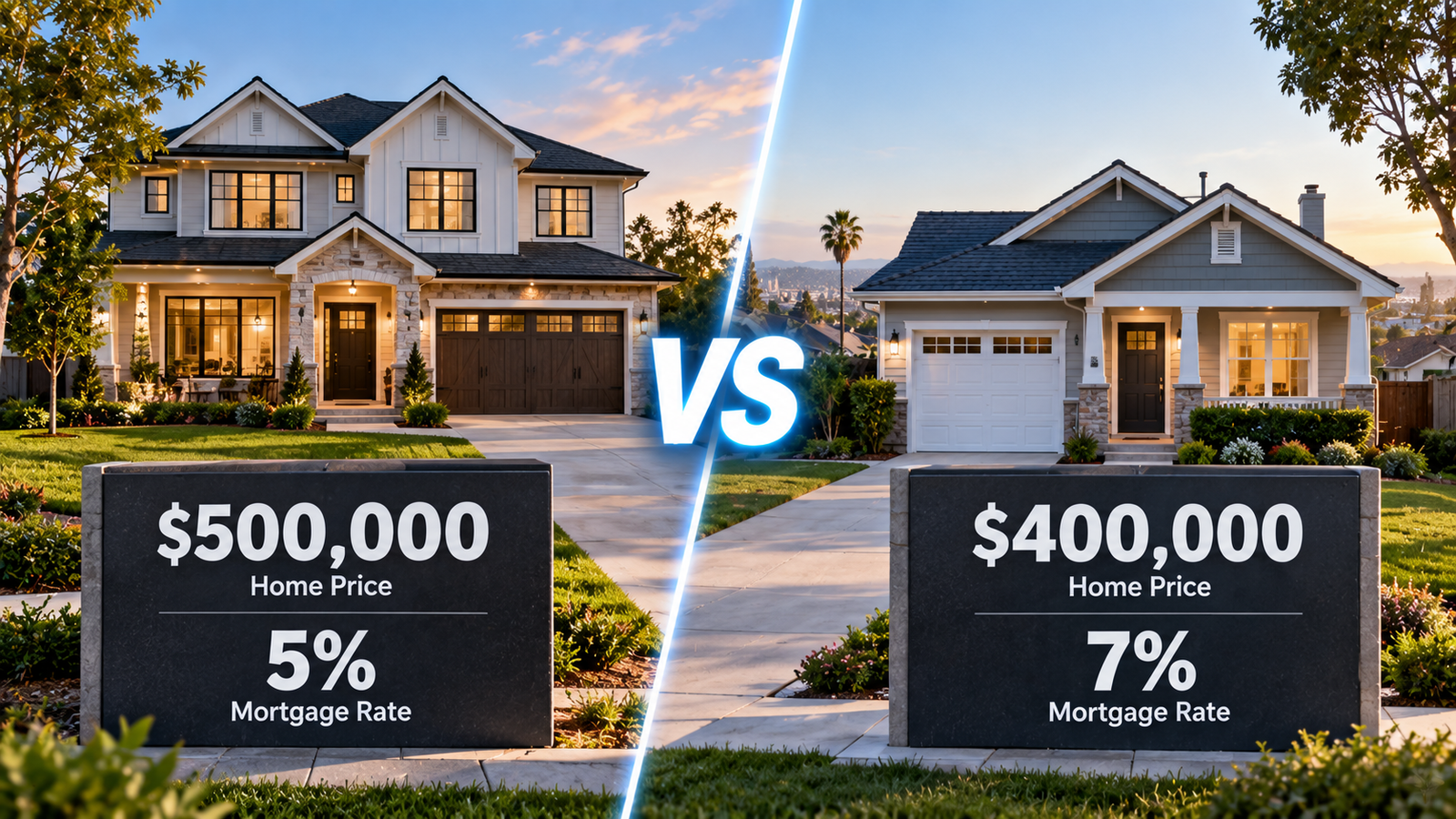 $500,000 Home at 5% vs. $400,000 Home at 7%: Which Actually Costs More?