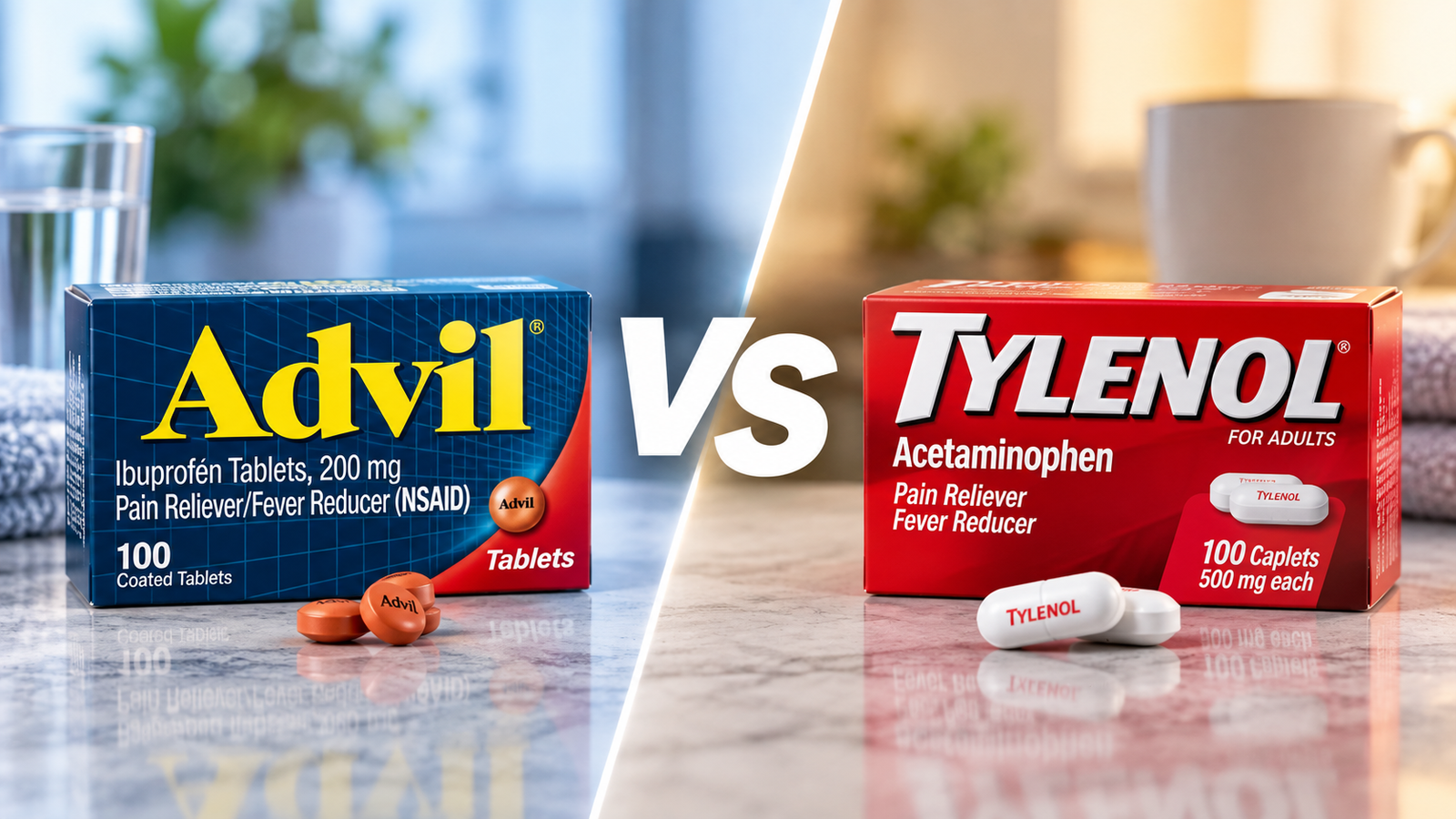 Advil vs. Tylenol: Which Is Better for Headaches, Fever, Muscle Pain, and Inflammation?