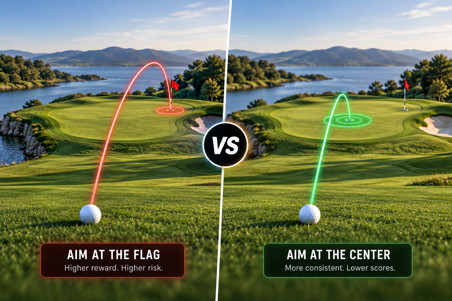 Aim at the Flag vs Center of the Green: Which Saves More Strokes?