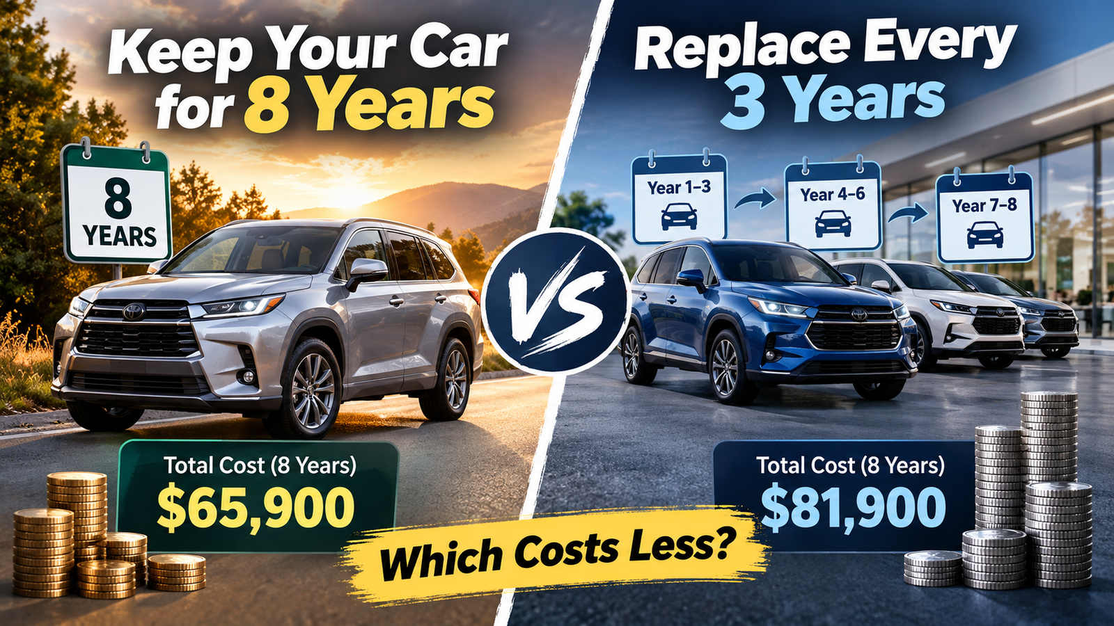 Keeping Your Car for 8 Years vs Replacing It Every 3 Years: Which Costs Less?